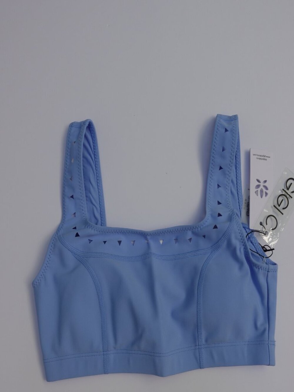 GIGI C Women's Anne Sport Bra in Blue size Small gym pilates sporty trendy NEW